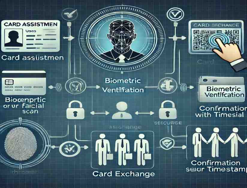 the card trading process in a biometric scanner system